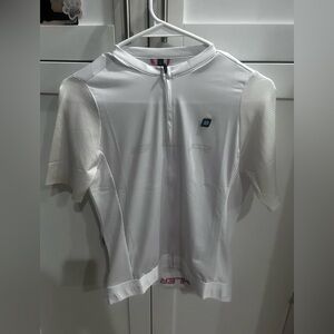 White Short Sleeve Cycling Jersey